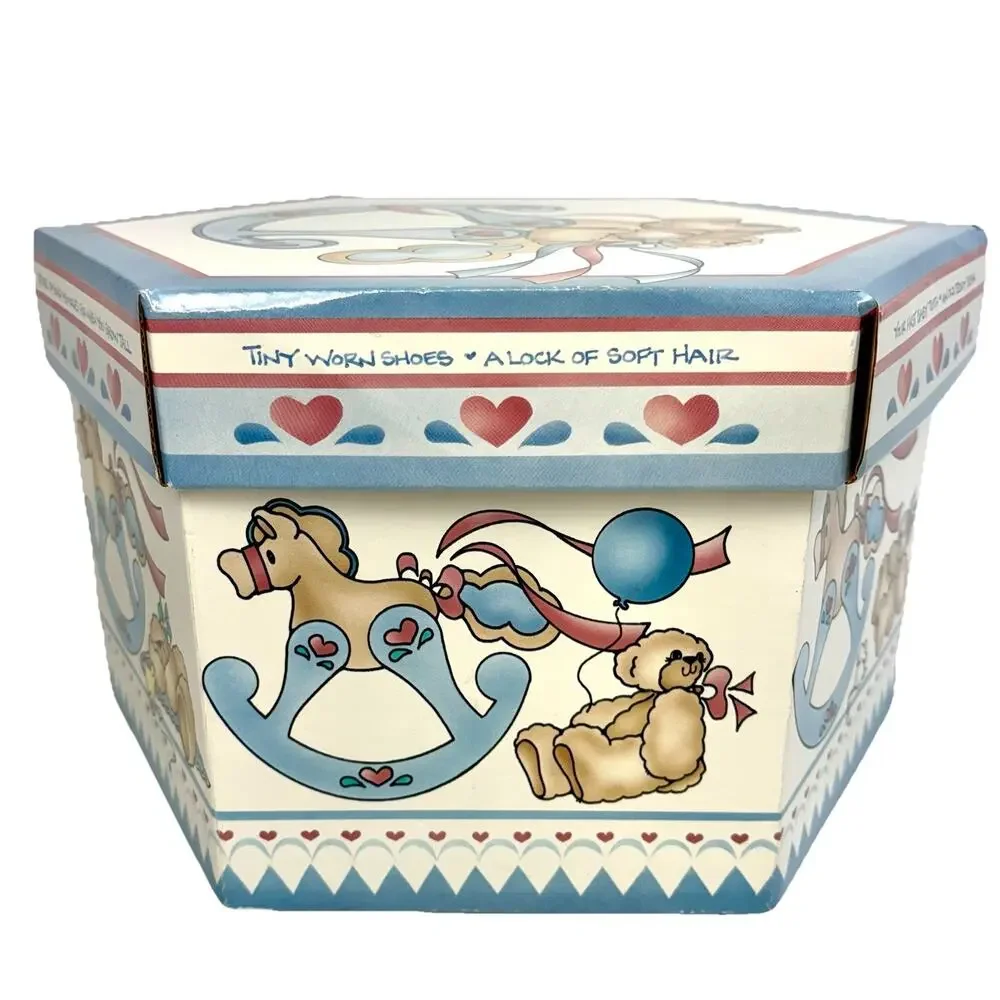 Vintage 1989 Daisy Kingdom Baby Memory Box Nursery Storage Decor RARE